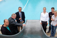 Die neue Rutsche im Ummelbad