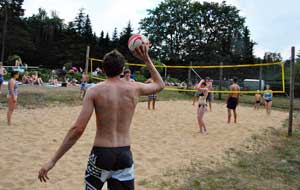 Das neue Beachvolleyballfeld